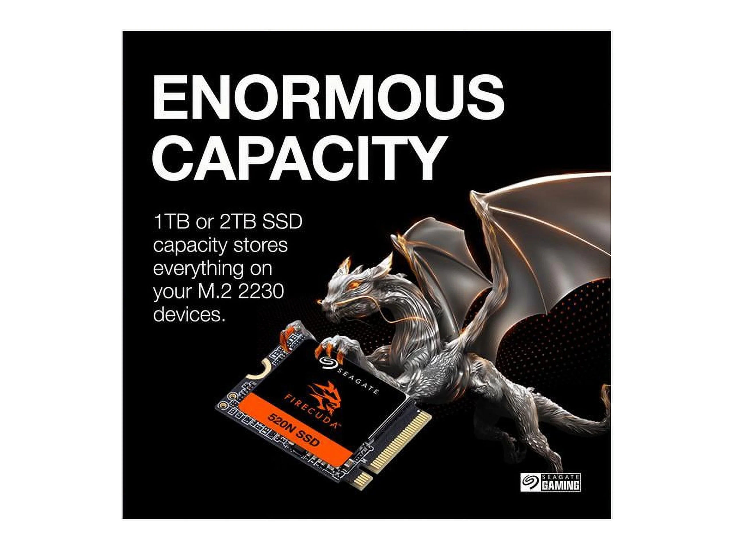 Seagate FireCuda 520N SSD 2TB Solid State Drive - M.2 2230-S2, PCIe Gen4 x4 NVMe 1.4, speeds up to 5000MB/s, compatible with Steam Deck, Microsoft Surface, laptop, with Rescue Services (ZP2048GV3A002)