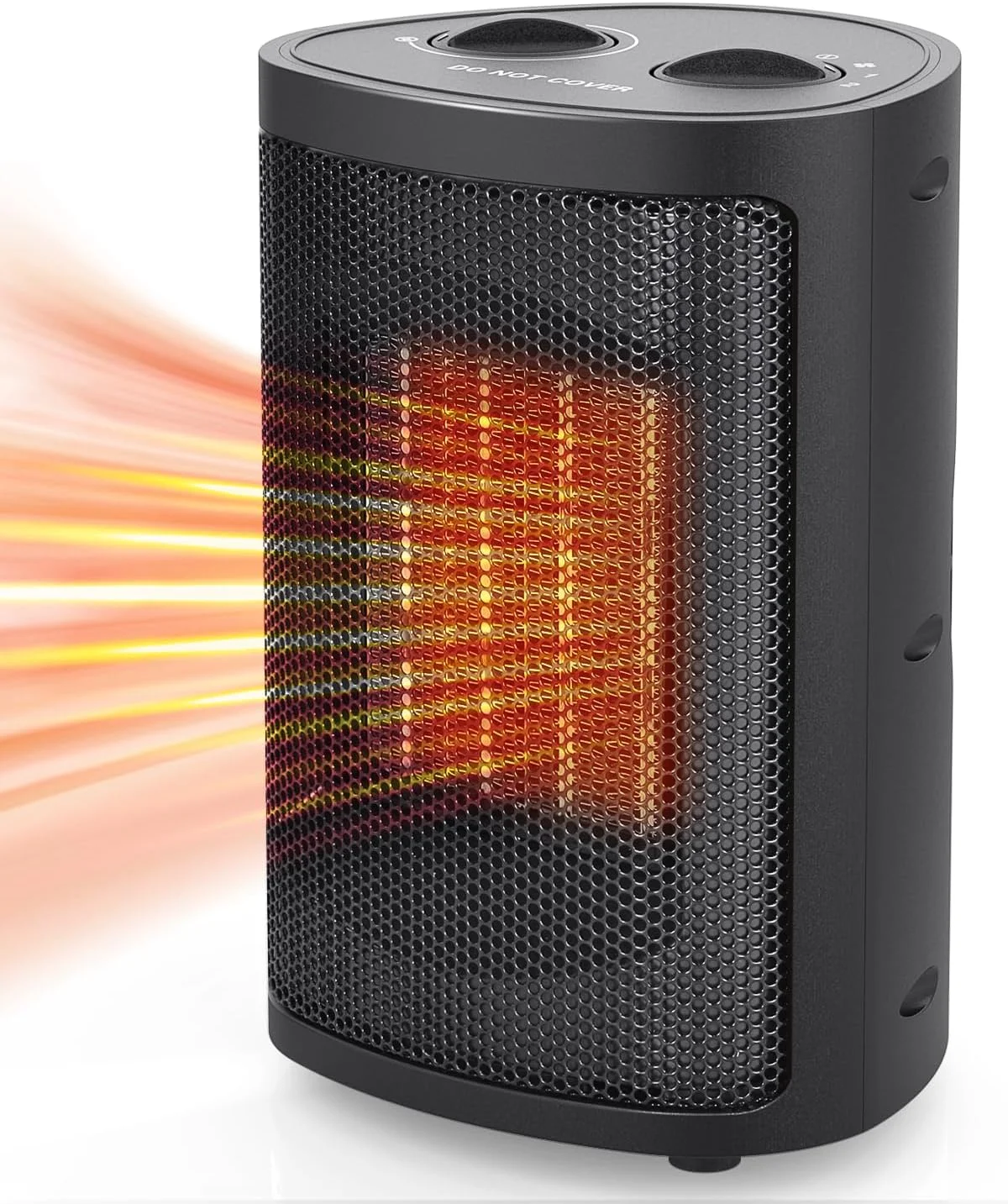 Aoresac Space Heater with Adjustable Thermostat, 1500W Mini Desktop Heater with Overheat Protection & Tip-over Protection, ETL Certified Ceramic Portable Heater Fan