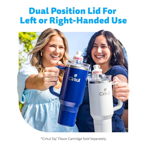 Cirkul 40oz. Carbon Stainless Steel Tumbler with Handle, All-Day StrawSip™, Double-Wall Insulated