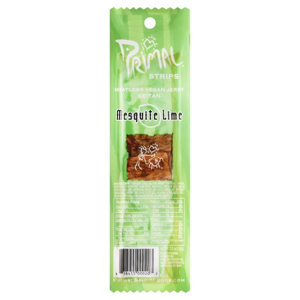 Primal Strips Mesquite Lime Meatless Vegan Jerky, 1 oz.