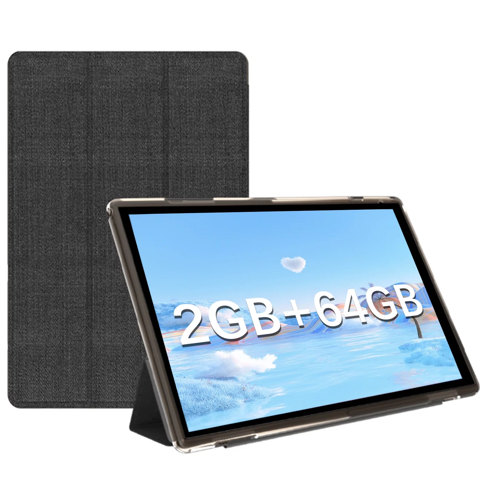 10.1 Inch Tablet, Android 11 Tablet with Case, 64GB Storage 512GB Expand, 8MP Camera Tableta, Quad-Core Processor, 6000MAH Battery, 10'' IPS HD Touch Screen Google Tablet