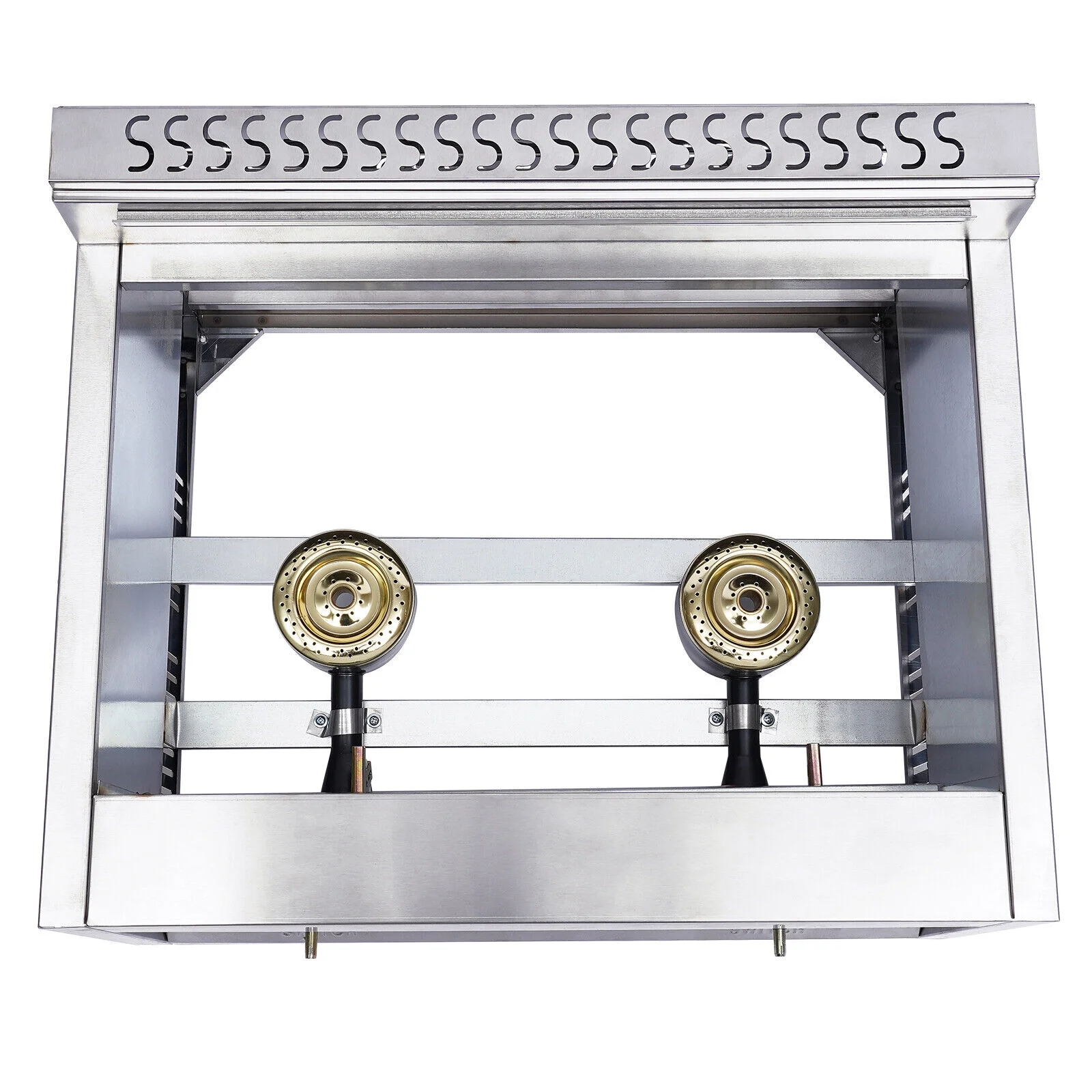 ZhdnBhnos 6L*2 Dual Tank Commercial Countertop Gas Deep Fryer 2 Basket Cooker Kitchen Frying Machine 12L Stainless Steel Propane(LPG)