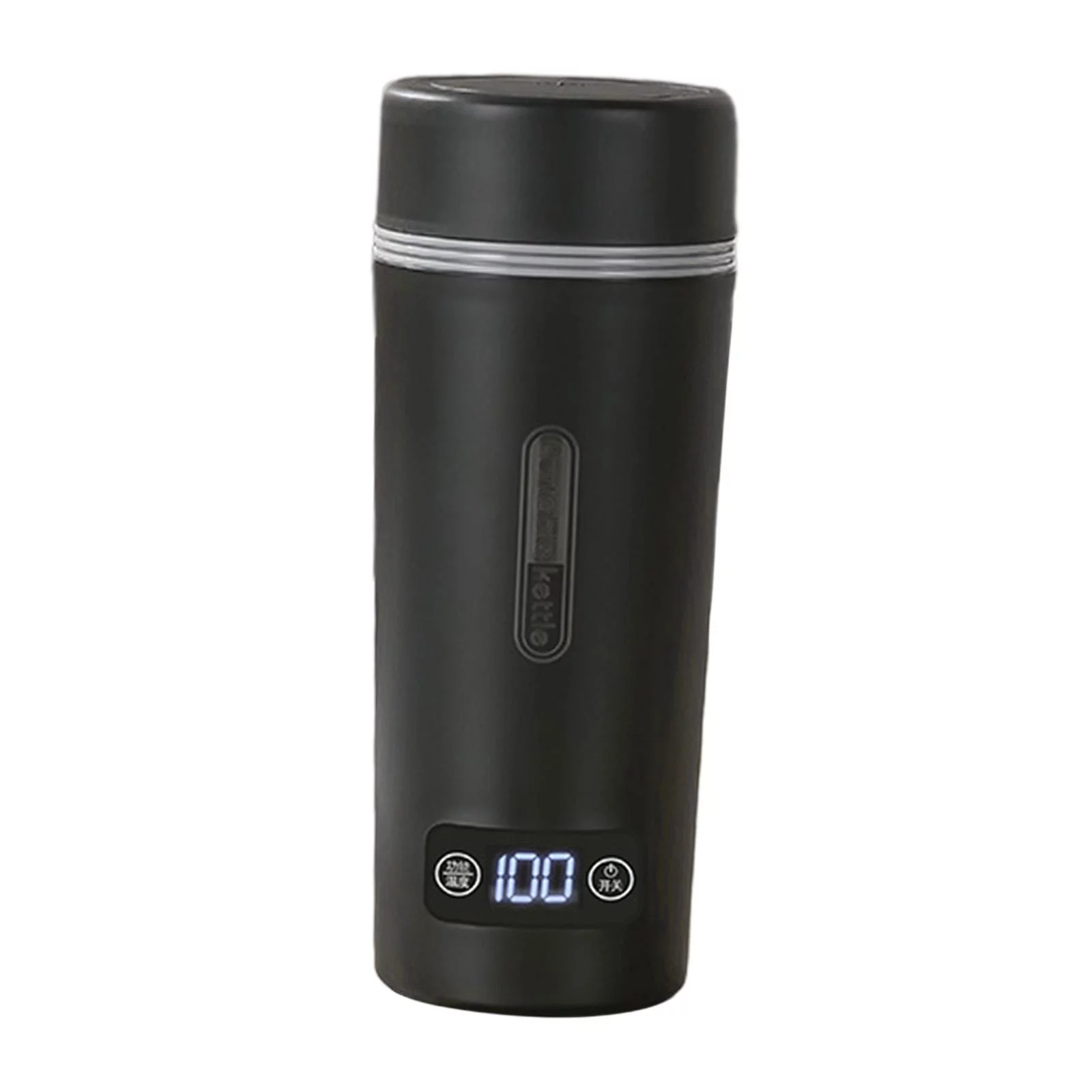Baoblaze 350ml Portable Kettle Auto Shut Off Insulated 4 Temperature Adjustable Hot Water black