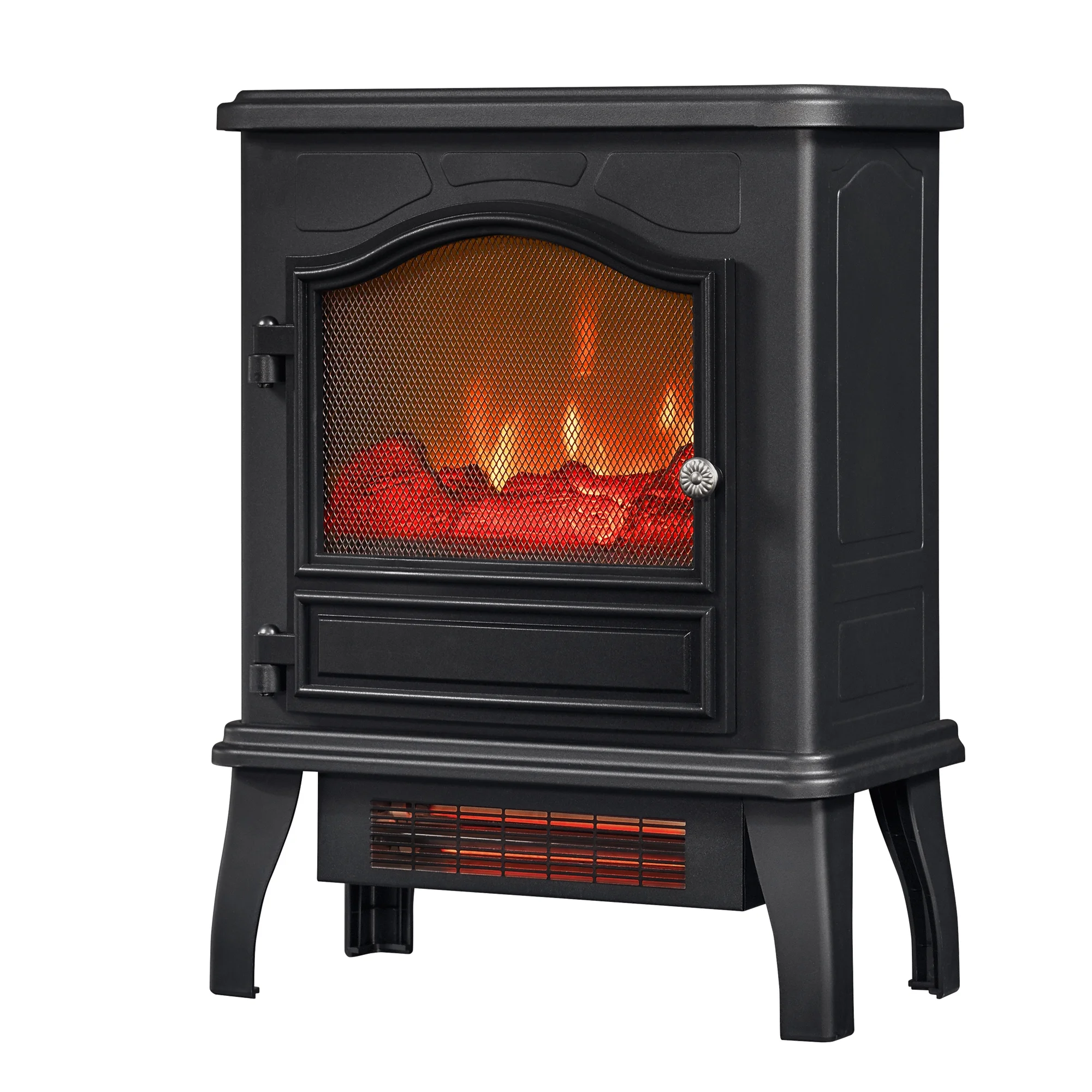 ChimneyFree Powerheat Infrared Quartz Electric Stove Heater, 1500W, Black