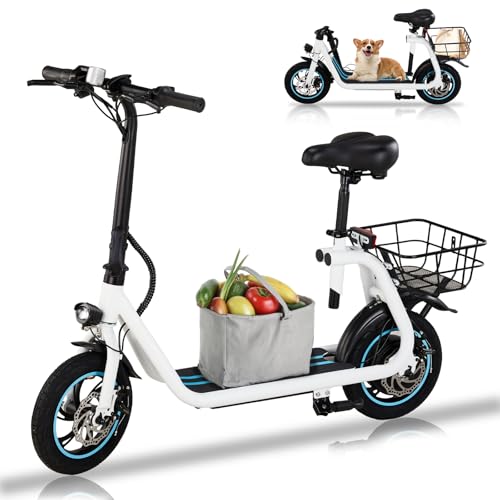 Winado Electric Scooters for Adults, 25Miles Long Range, 15.5MPH Top Speed, Foldable E-Scooter 450W Motor with 12