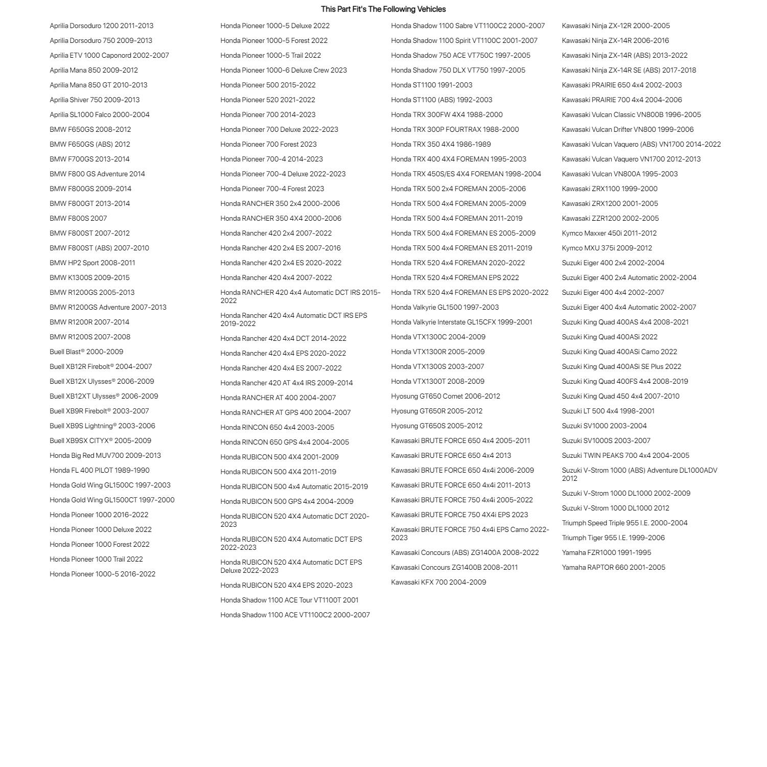 Tusk Tec-Core Battery with Acid TTX14BS Maintenance-Free For HONDA Rancher 420 4x4 ES 2007-2022