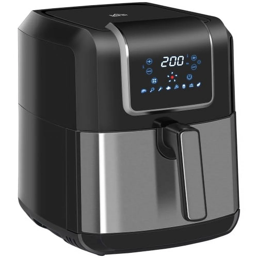 Digital Air Fryer, ZPL 6.9 Quart Air Fryers Oven with Digital Display, 360° Air Circulation, Adjustable Temperature, Timer and Nonstick Basket for Oil Less or Low Fat Cooking, 1700W