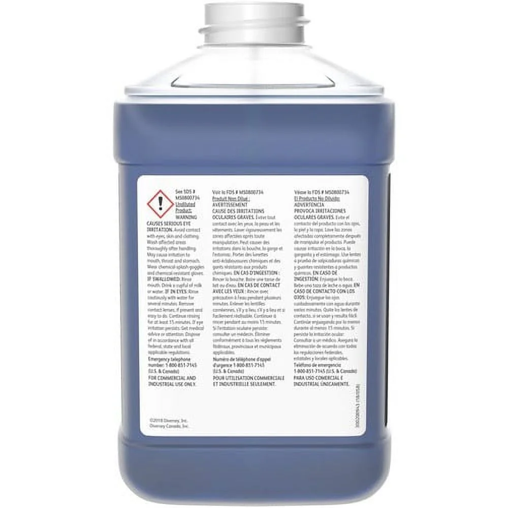 Diversey Glance HC Glass/MultiSurface Cleaner Concentrate Liquid - 84.5 fl oz (2.6 quart) - Ammonia ScentBottle - 1 Each - Blue