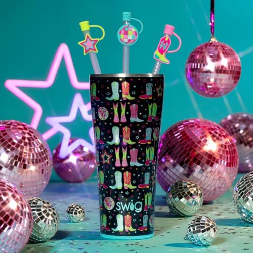 Swig Life 32oz Insulated Tumbler, Travel Coffee Tumbler with Lid, Cup Holder Friendly, Stainless Steel Travel Coffee Mug, Glitter Tumbler, Glitter Gifts (Confetti)