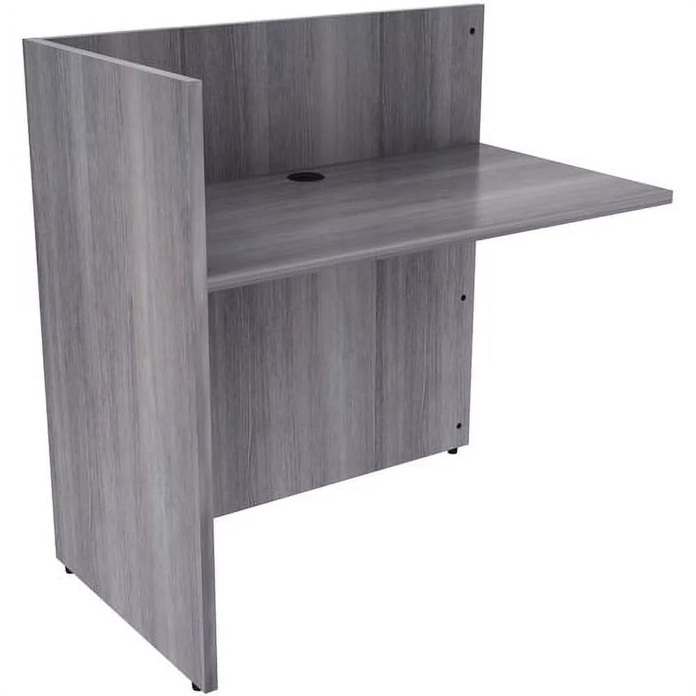 Lorell Weathered Charcoal Laminate Desking 1