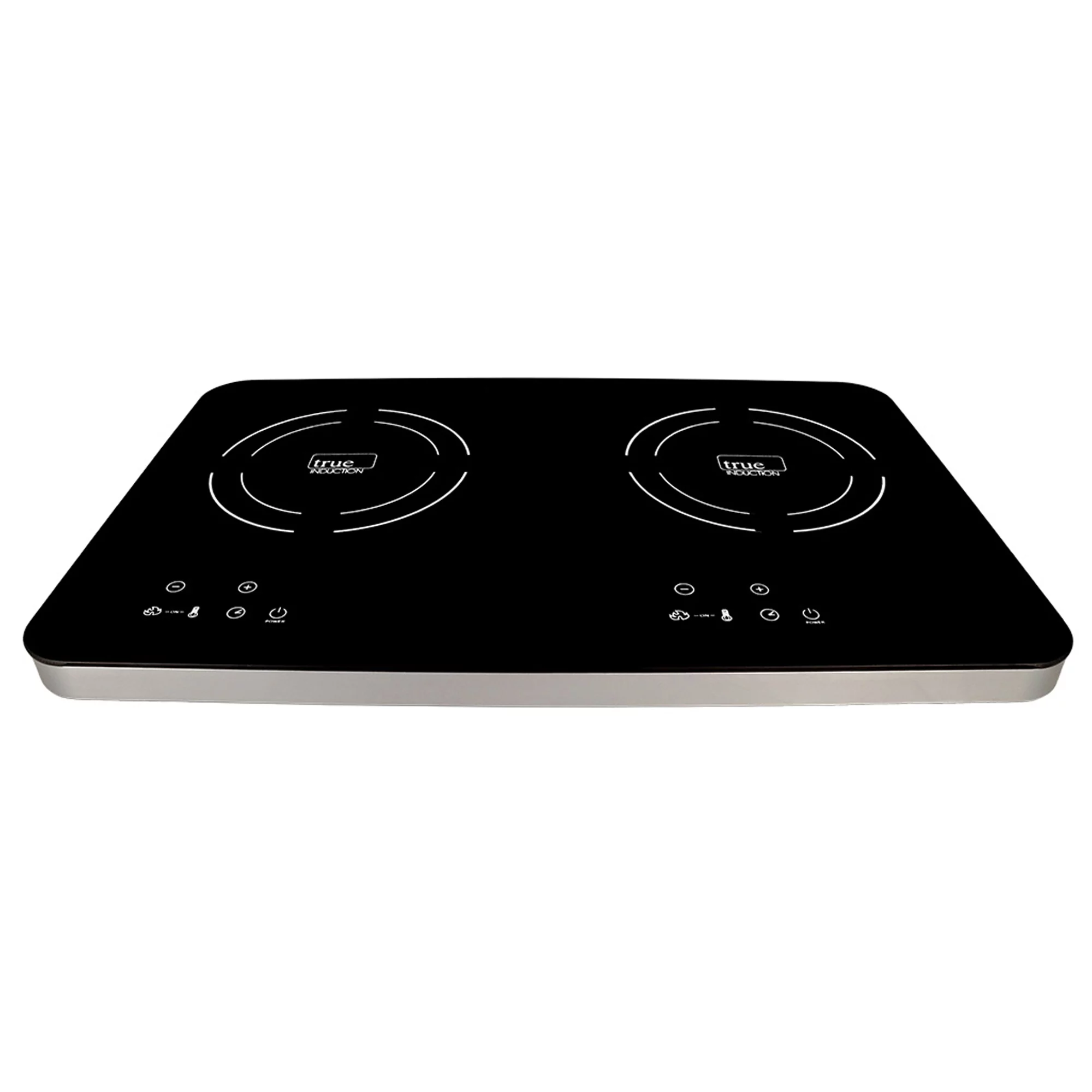 True Induction TI-2C Protable UL1026 Certified, 23-inch Dual Induction Cooktop 1750W Glass-Ceramic Top