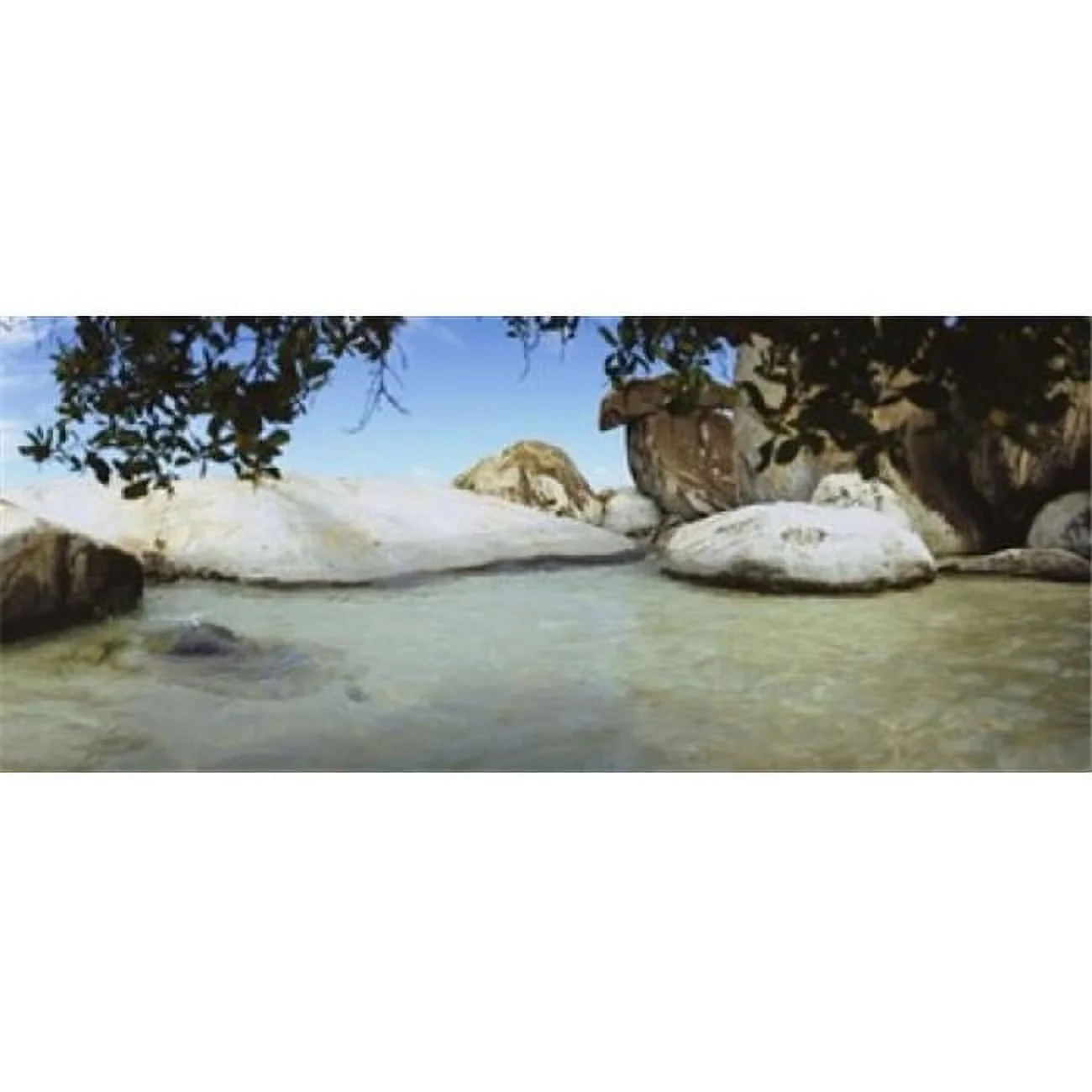 Panoramic Images  Rocks in water The Baths Virgin Gorda British Virgin Islands Poster Print by Panoramic Images 36 x 12