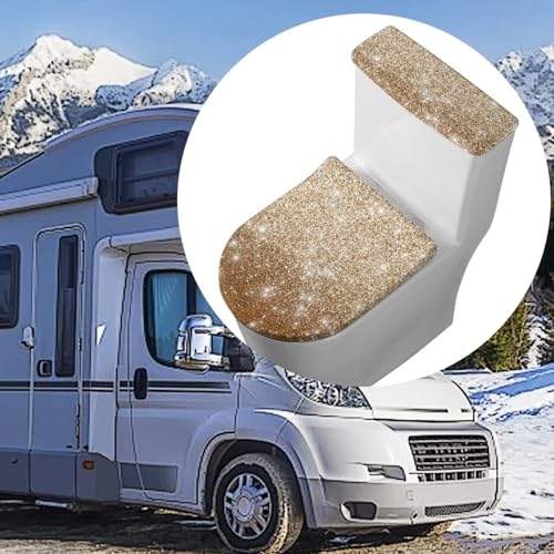 Christmas Bow Bell Toilet Tank Lid Cover and Toilet Seat Lid Cover 2 Pcs Set Toilets Covers with Elastic Cloth Fits Most Toilets Tanks & Lids