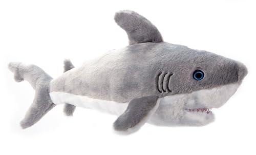The Petting Zoo Great White Shark Stuffed Animal Plushie, Gifts for Kids, Earth Keeperz Sealife Animals, Zoologee Great White Shark Plush Toy, 20 inches