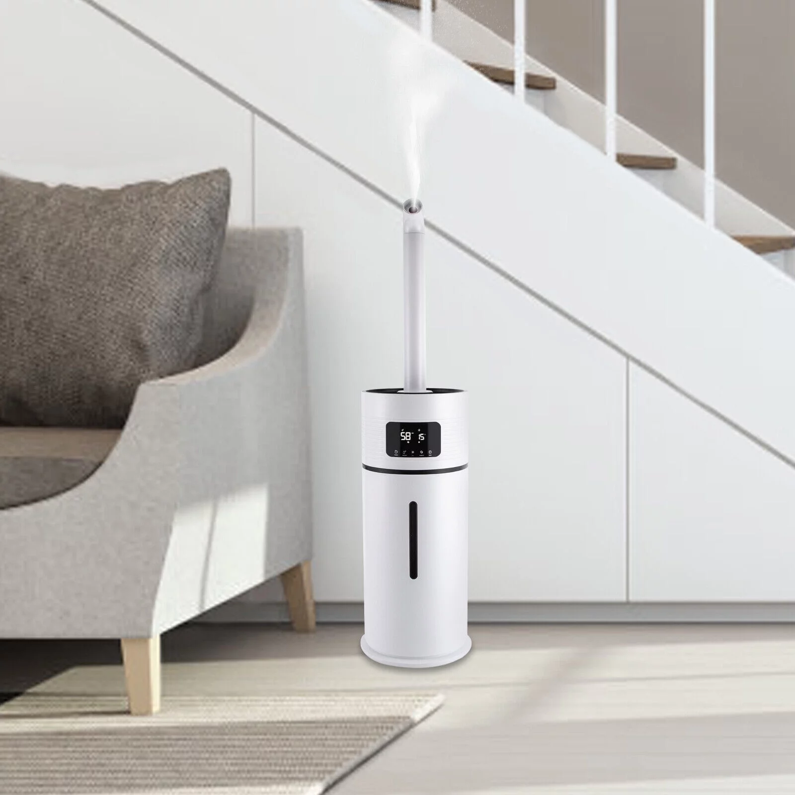 ZhdnBhnos 15L/4Gal Commercial Air Humidifier Large Room Essential Oil Cool Mist Diffuser Whole House 360° Nozzle 538.2ft²