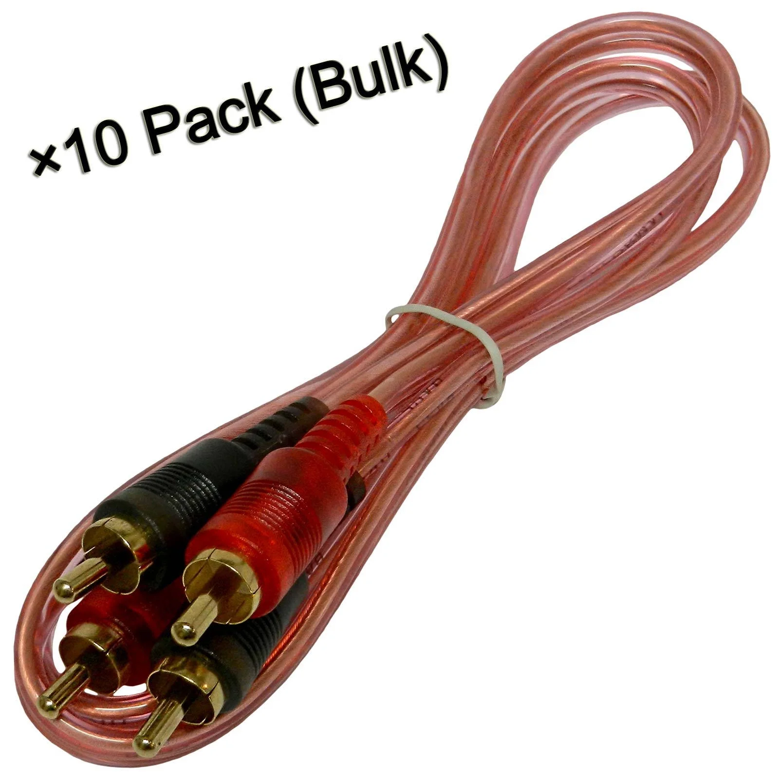 Bass Rockers 3ft Interconnect RCA Audio Cables (Bulk 10 Pack) - BRC3