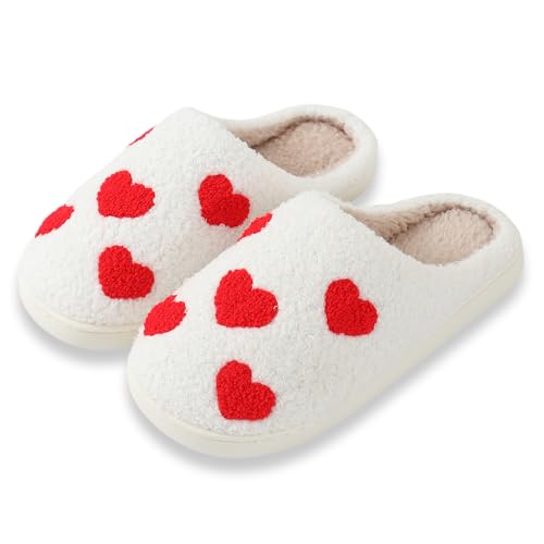 Halloween Slippers for Women Men, Soft Plush Fuzzy Winter holiday slippers, Retro Cozy House Slippers, Comfy Bedroom Christmas Slippers Indoor Outdoor Shoes