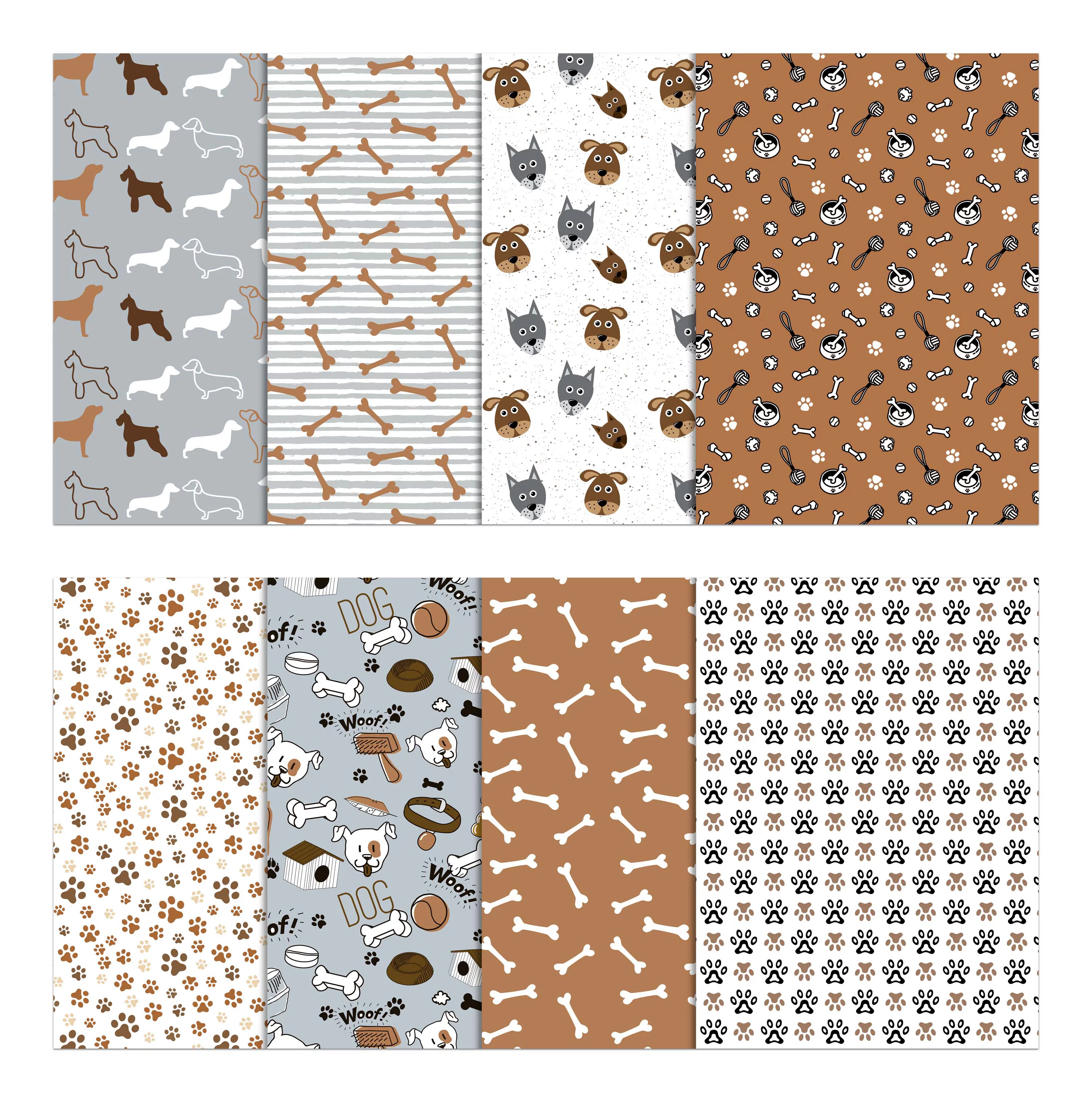 Soimoi 8 Pc Fat Quarter Bundle-DogPrint 18