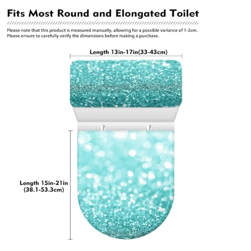 Christmas Bow Bell Toilet Tank Lid Cover and Toilet Seat Lid Cover 2 Pcs Set Toilets Covers with Elastic Cloth Fits Most Toilets Tanks & Lids