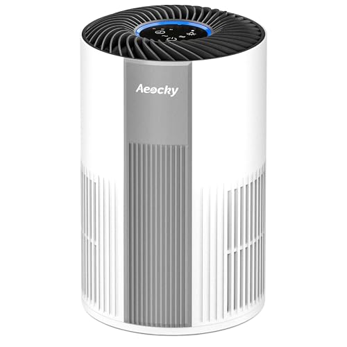 With YearChange 5-in-1 Washable Filter, AEOCKY Air Purifier for Home Bedroom Dorm, Portable Air Cleaner, Quiet as Pink Noise, Aroma Box, for Pollen Smoke Dust Pet Dander Odor Office Desktop