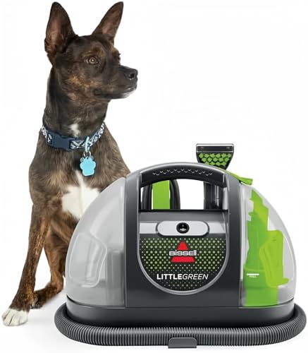 BissellPet - Little Green Multi-Purpose Portable Carpet and Upholstery Cleaner, Car and Auto Detailer, with Exclusive Specialty Tools, Silver
