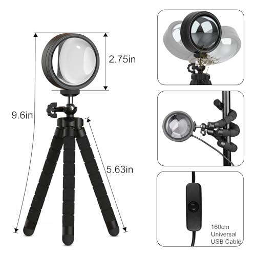 Sunset Lamp Projector Multicolor Changing LED Projection Lamp,Switch Button and APP Control 360 Degree Rotation Sunlight Lamp for Bedroom, Photography, Party, Tiktok Live, Room Decor