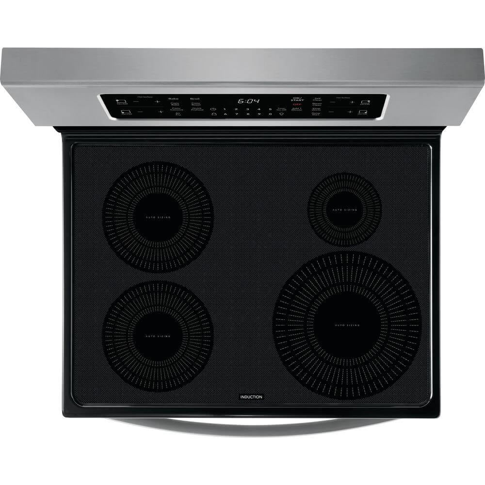 Frigidaire GCRI3058AF 30 Gallery Series Induction Range with 4 Elements 5.4 cu. ft. Capacity Air Fry and Steam Cleaning Option in Fingerprint Resistant Stainless Steel