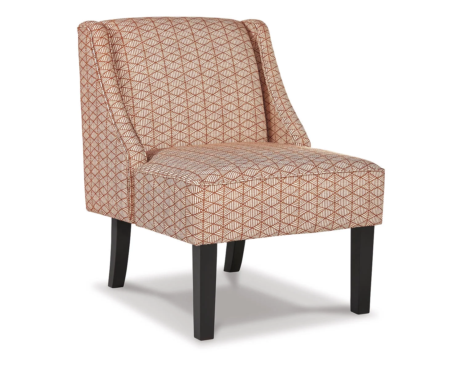 Signature Design by Ashley Contemporary Janesley Accent Chair  Orange/Cream