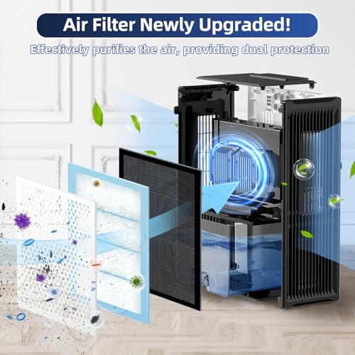 Dehumidifier, 98 OZ Dehumidifiers for Basement (1000sq.ft), Dehumidifier for Home with Washable Air Filter, Dehumidifiers for Bathroom Bedroom, Auto Shut Off and Timer Setting, Drain Hose, White