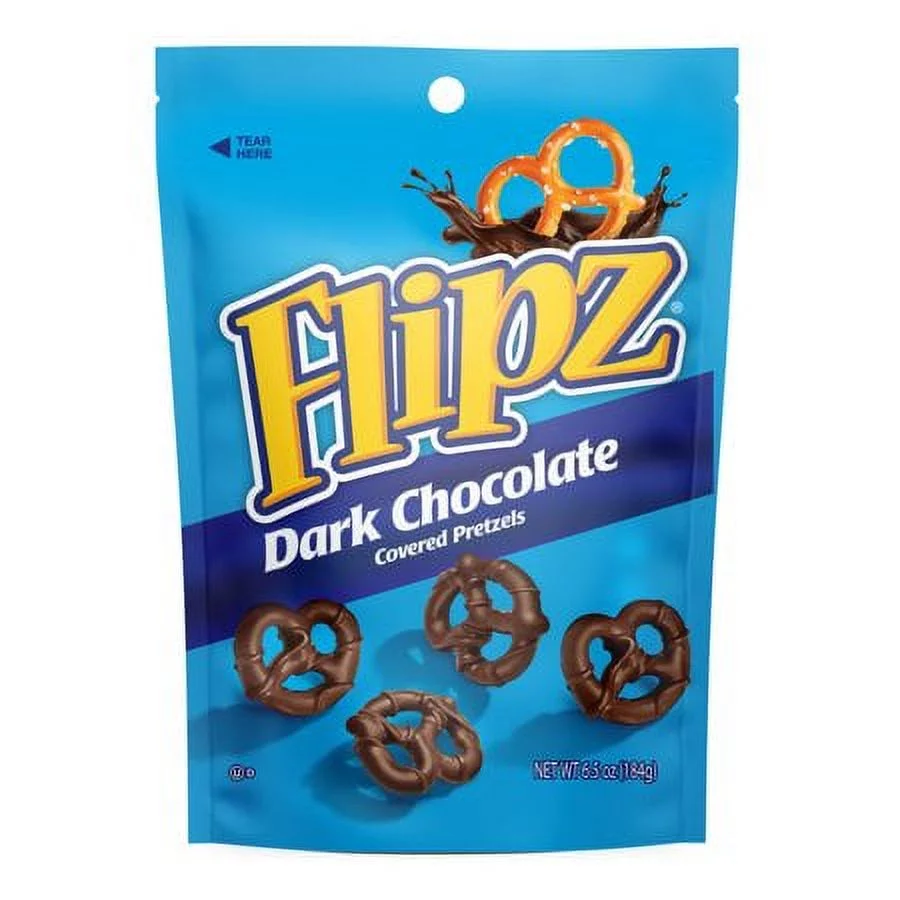Flipz Dark Chocolate Covered Pretzels, 6.5 Oz. (Pack of 48)