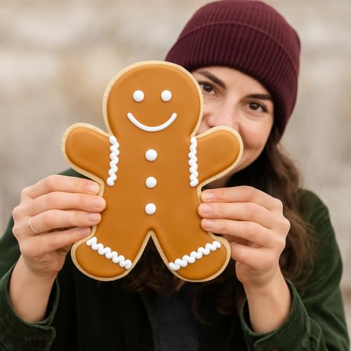Foose Cookie Cutters Extra Large XL Gingerbread Man with Brace Cookie Cutter 8.5 in, Made in the USA (Stainless Steel)