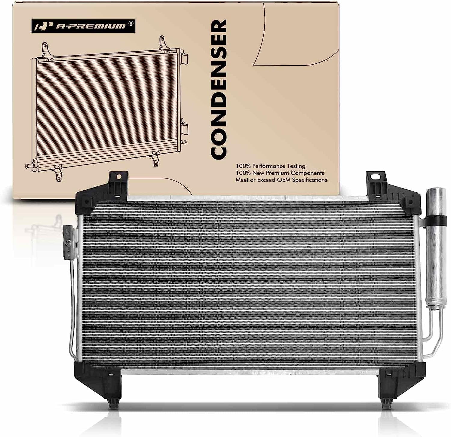 A-Premium Air Conditioning A/C Condenser Compatible with Mitsubishi Outlander 2017-2020, Outlander PHEV 2018-2020, 2.0L 2.4L 3.0L