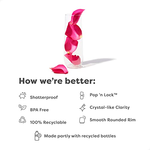 TOSSWARE POP 9oz Flute, Premium Quality, Recyclable, Unbreakable & Crystal Clear Plastic Champagne Glasses,Flute , 12 Count (Pack of 1)