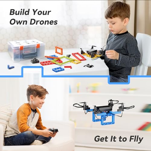 Mini Drone for Kids and Beginners,Creative 5-IN-1 DIY Drone Building Kits for Kids to Build Your Own Drones,5 Different Designs, Altitude Hold, 3D Flips,Easy to Build and Fly,Great Gifts for Boys&Girls to Enjoy Building,Flying and Fixing Fun
