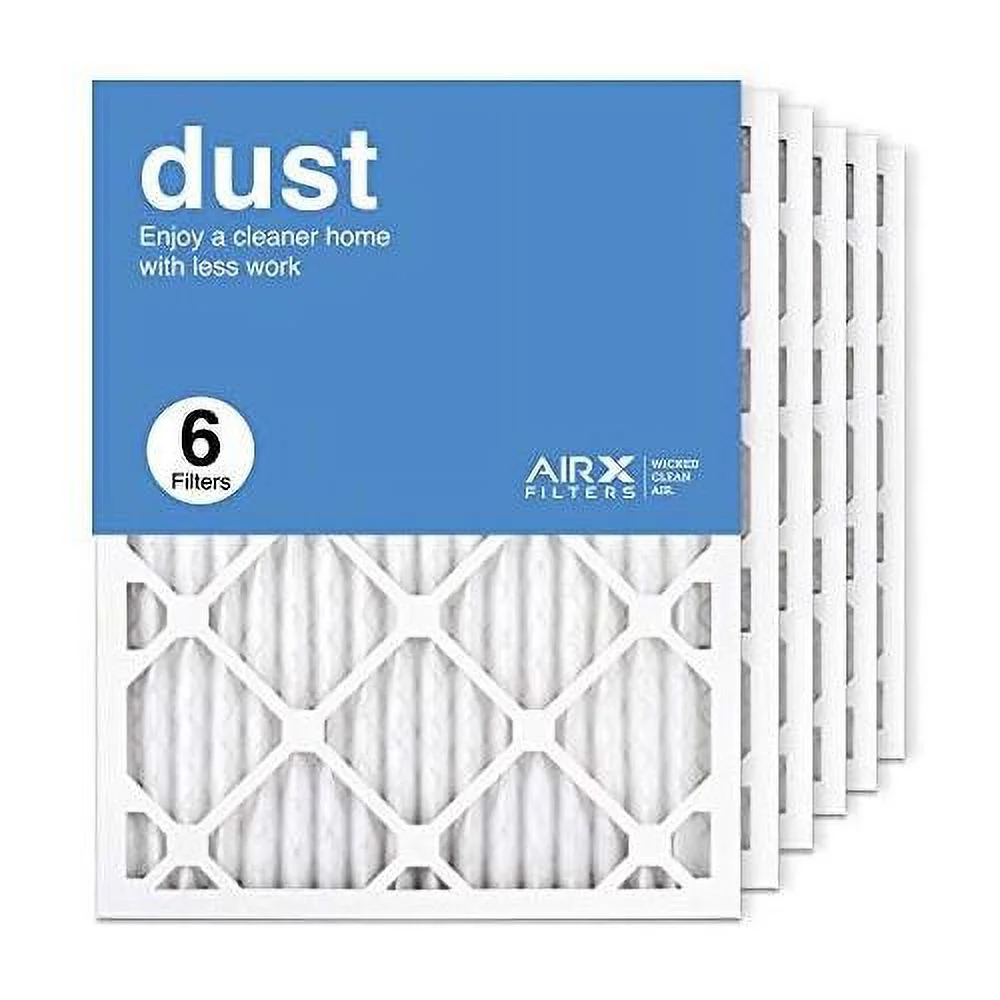 Air Filter MERV 8 Pleated HV Furne Air Filter, Dust 6-Pk, Made In The