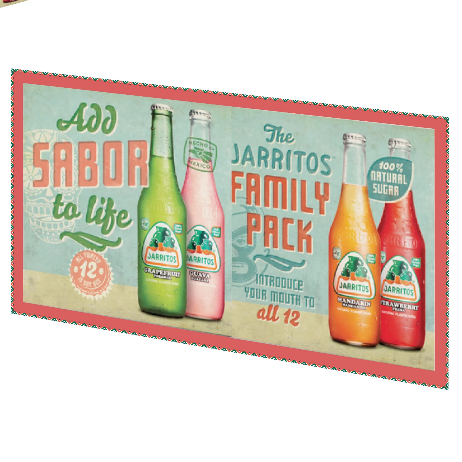 Jarritos Naturally Flavored Mexican Soda Family/Variety Pack 12/12.5 fl. oz. Glass Bottle Case