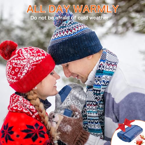 Hand Warmers Rechargeable 2 Pack,10000mAh Split-Magnetic Electric AI Handwarmer Power Bank,3 Levels, Camping,Hunting in Winter