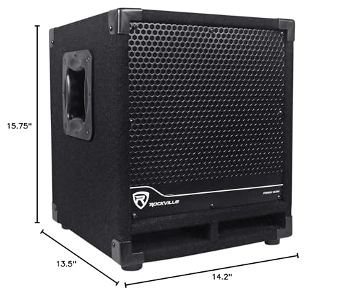 Rockville RBG15S 1600w Active Powered PA Subwoofer w/DSP + Limiter Pro/DJ, 15 inch, Black