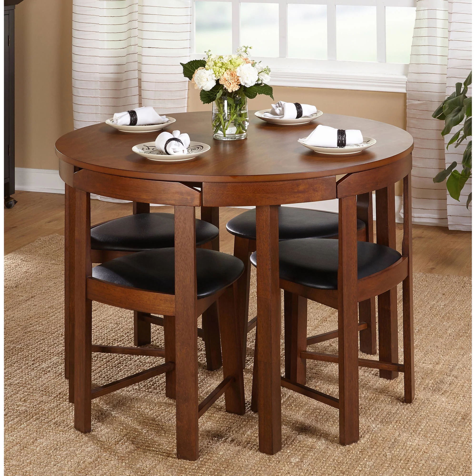 Target Marketing Systems Gino 5 - Piece Dining Set, Brown, MDF