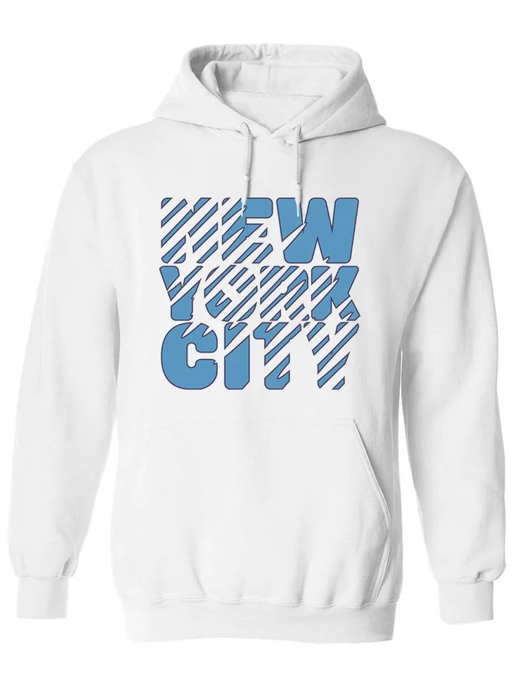 New York City Striped  Hoodie Men -Image by Shutterstock, Male Large