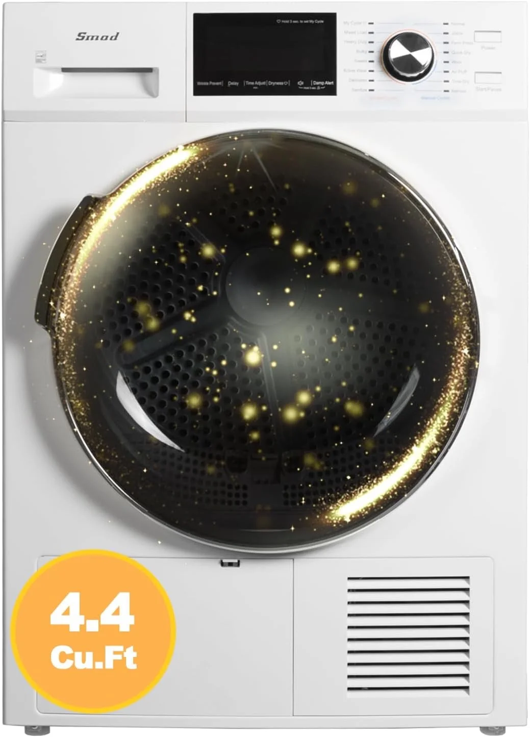 Smad 4.4 Cu ft Ventless Heat Pump Front Load Clothes Dryer with Wrinkle Care,10KG Load, 120V