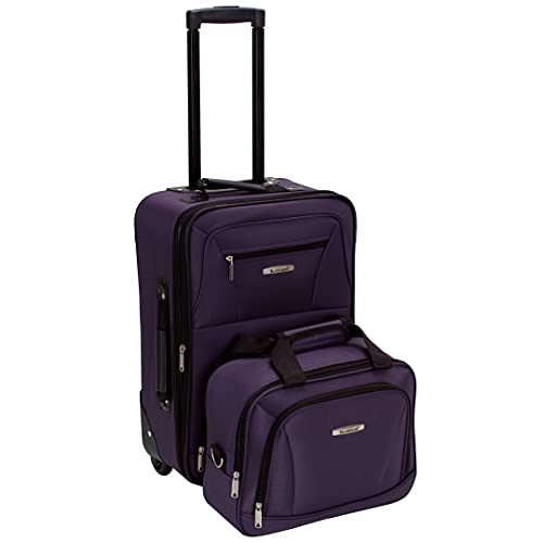 Rockland Fashion Expandable Softside Upright Luggage Set, Charcoal, 2-Piece (14/19)