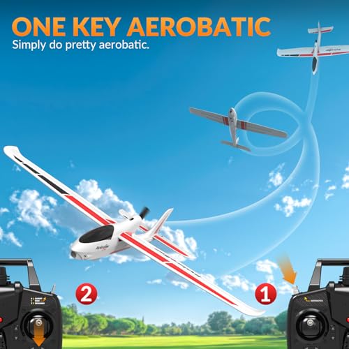 VOLANTEXRC RC Plane, 4CH Remote Control Glider Airplane RTF with 6-Axis Gyro, 3 Modes & Aerobatics Easy to Fly, 2.4GHz Radio Controlled Aircraft for Beginners, Boys & Adults, Ranger600 Stunt, Black