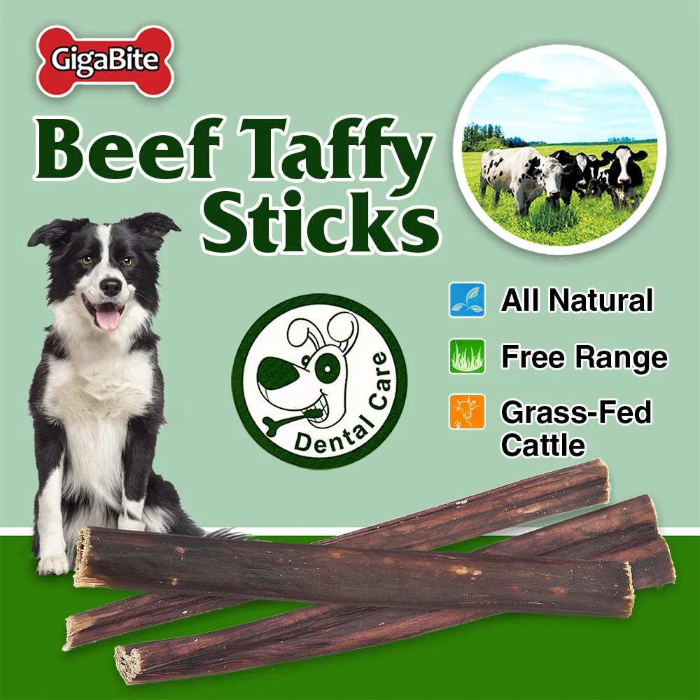 Best Pet Supplies GigaBite 6 Inch Beef Gullet Jerky Sticks (40 Pack) - All Natural, Free Range Beef Esophagus Stick Dog Treat