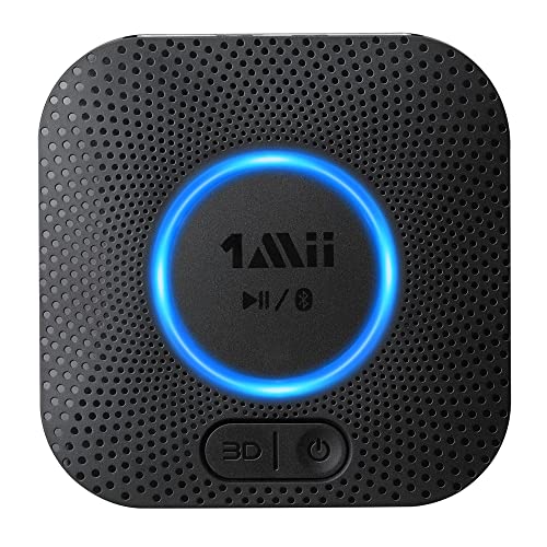 1Mii B06S+ LDAC Bluetooth 5.2 Receiver for Home Stereo Hi-Res Music Streaming, Hi-Fi Wireless Audio Adapter w/aptX HD Low Latency, Long Range Bluetooth Audio Receiver Volume Control, RCA/3.5mm Outputs