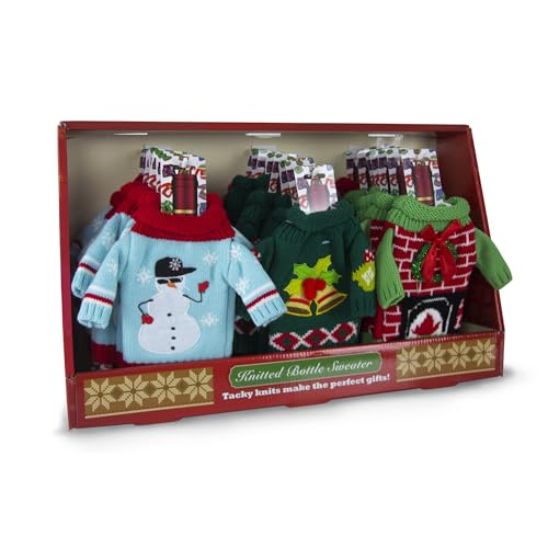 Ugly Christmas Sweater Wine Bottle Cover