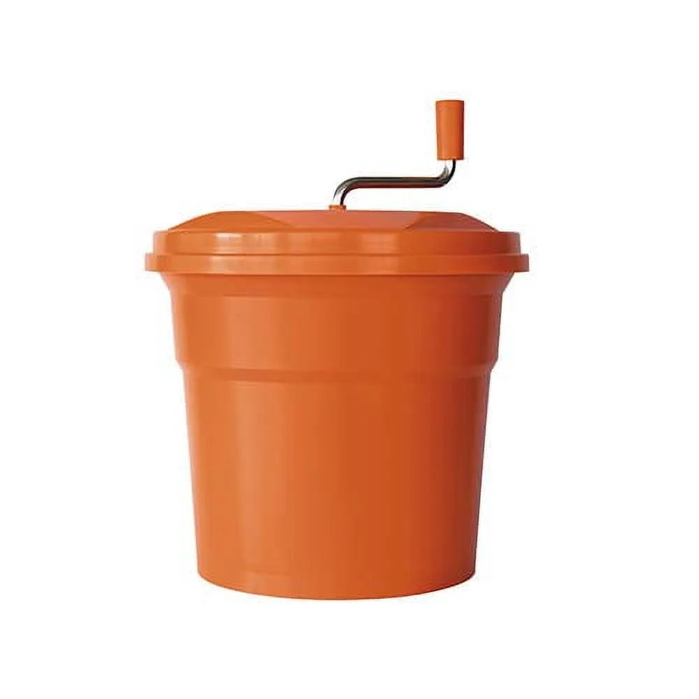 e002 manual salad spinner 5 gallons, dries up to 6-8 heads of lettuce, sd92sc, orange