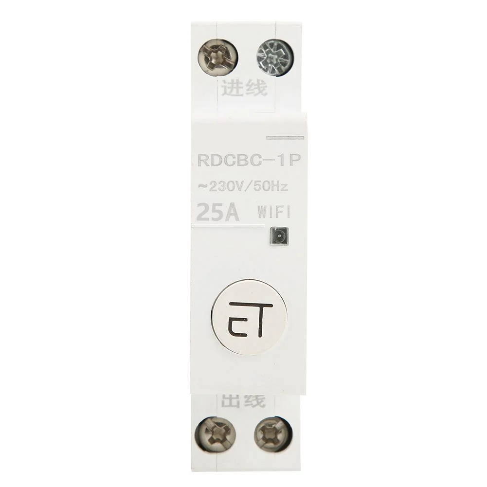 Eatbuy Remote Control Circuit Breaker, Intelligent WIFI Circuit Breaker Overvoltage Protection WIFI Circuit Breaker for Electronics Components(1P 25A)