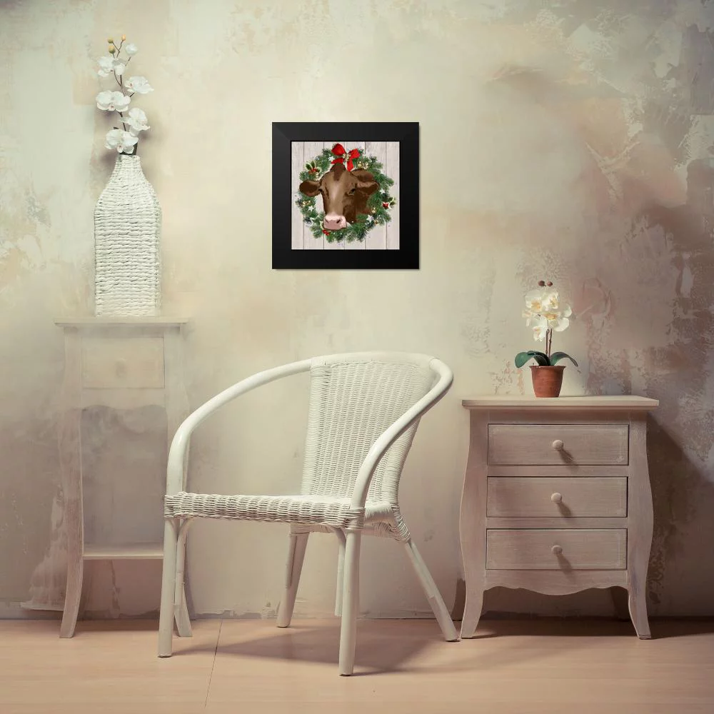 Prime, Marcus 12x12 Black Modern Framed Museum Art Print Titled - Merry Cow