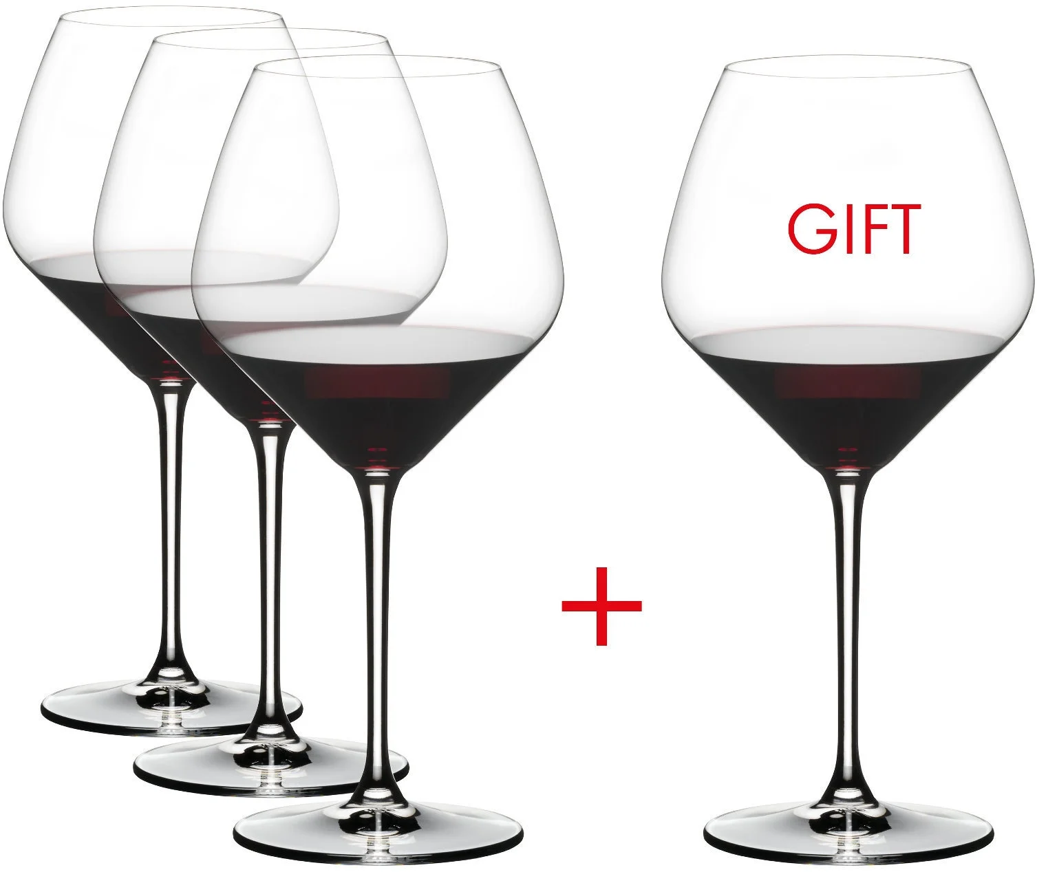 Riedel Extreme Pinot Noir Glasses Value Gift Pack (Buy 3 Get 4)